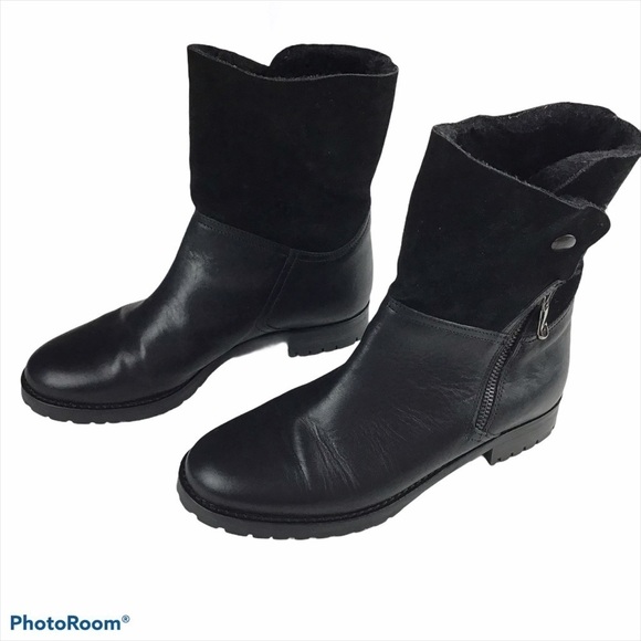 Fabianelli Women's Leather and Suede Lined Black Boots - Picture 3 of 8